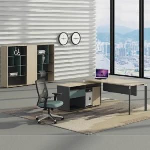 L Shape Office Manager MFC Executive Table Elegant Executive Desk
