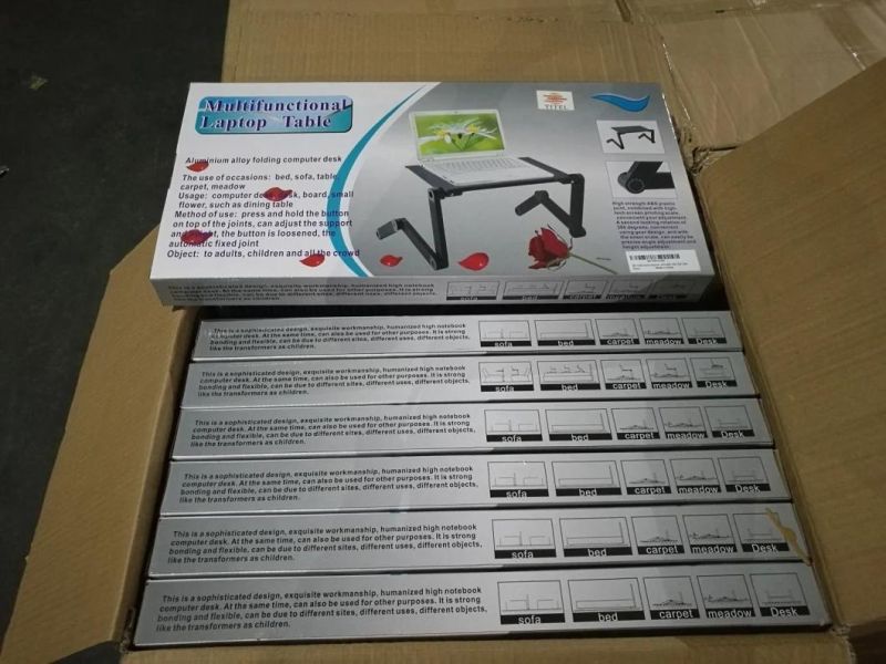 Home Portable Laptop Desk Stand Adjustable Folding Computer Desk