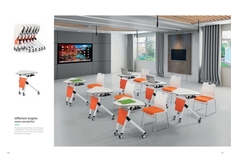 Folding Stackable Standing Laptop Computer Study Task Office Table Training Desk