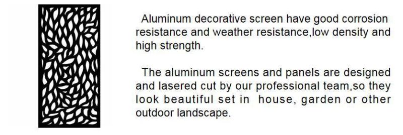 Garden Decorative Aluminum Powder Coating Metal Panel and Screen Panel