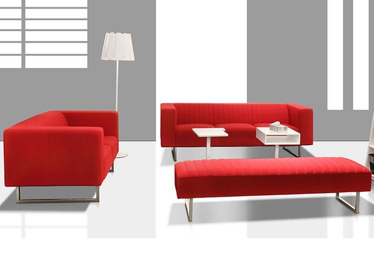 Custom Fabric Light Luxury Furniture Reception Velvet Office Sofa Set