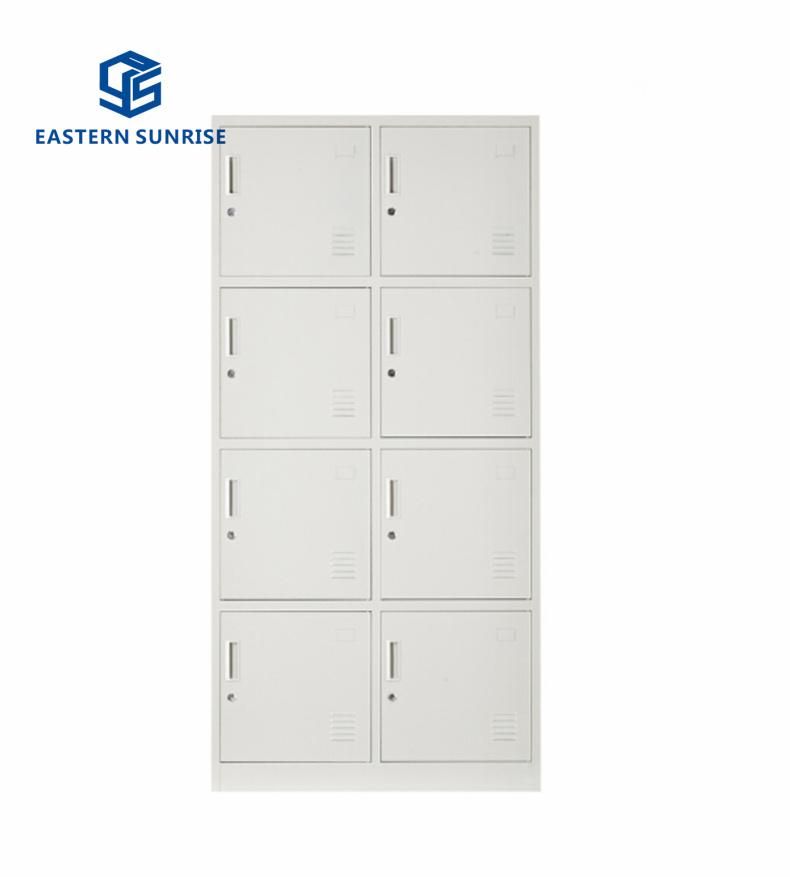 Modern Multifunctional Metal Furniture Cabinet Steel 8 Door Storage Locker