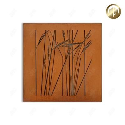 Corten Steel Rusty Garden Decorative Square Panel and Screen