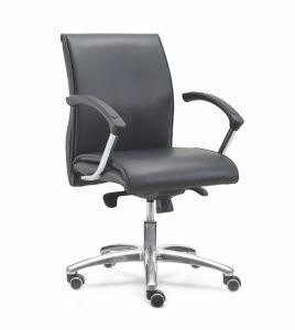 MID Back Executive Comfortable PU Swivel Staff Manager Chair with Arms