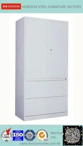 Document Cabinet with Swinging Doors and Lateral Drawers