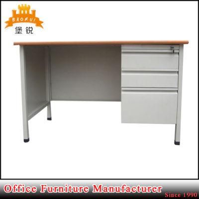MDF Board Top Steel Desk Metal Office Table with Drawer Cabinet