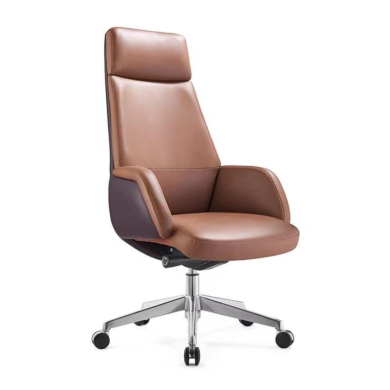 360 Office Recliner Chair Leather Modern Orange Executive Chair Adjustable