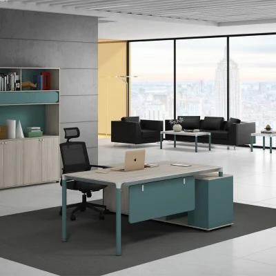 Cheap Economical Customized Design Desk Luxury Modern L Shape Furniture Wooden Office Home Executive Table